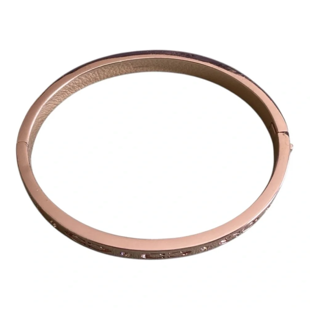 Coach Gold Bracelet with Embossed Logo - Picture 3 of 6
